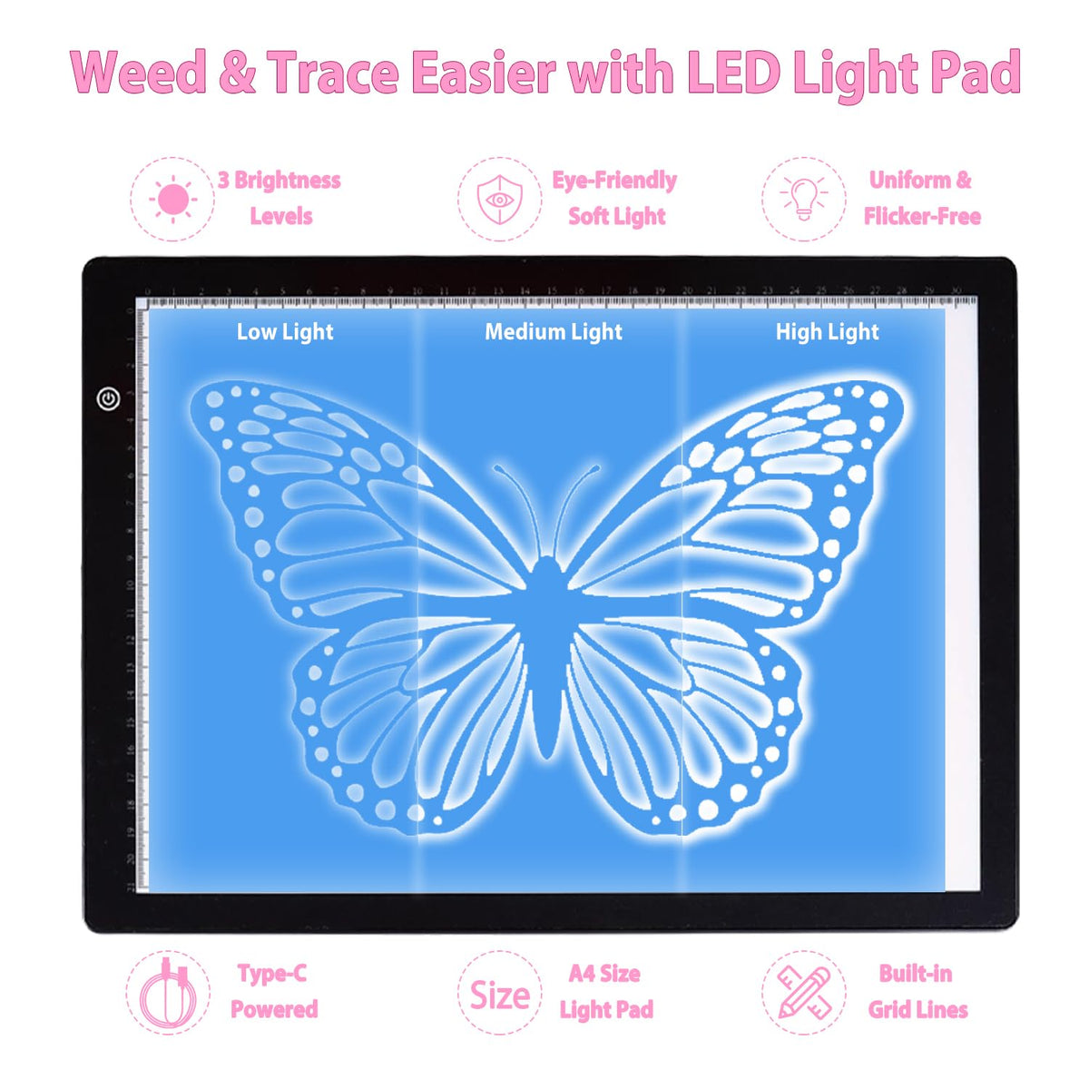 Convend The All-in-One Accessories and Supplies Bundle for Xtra-103Pcs Starter Kit with Weeding Tools, HTVs, Permanent Vinyl, Transfer Paper, LED Light Pad, Paper Cutter for Crafting Projects