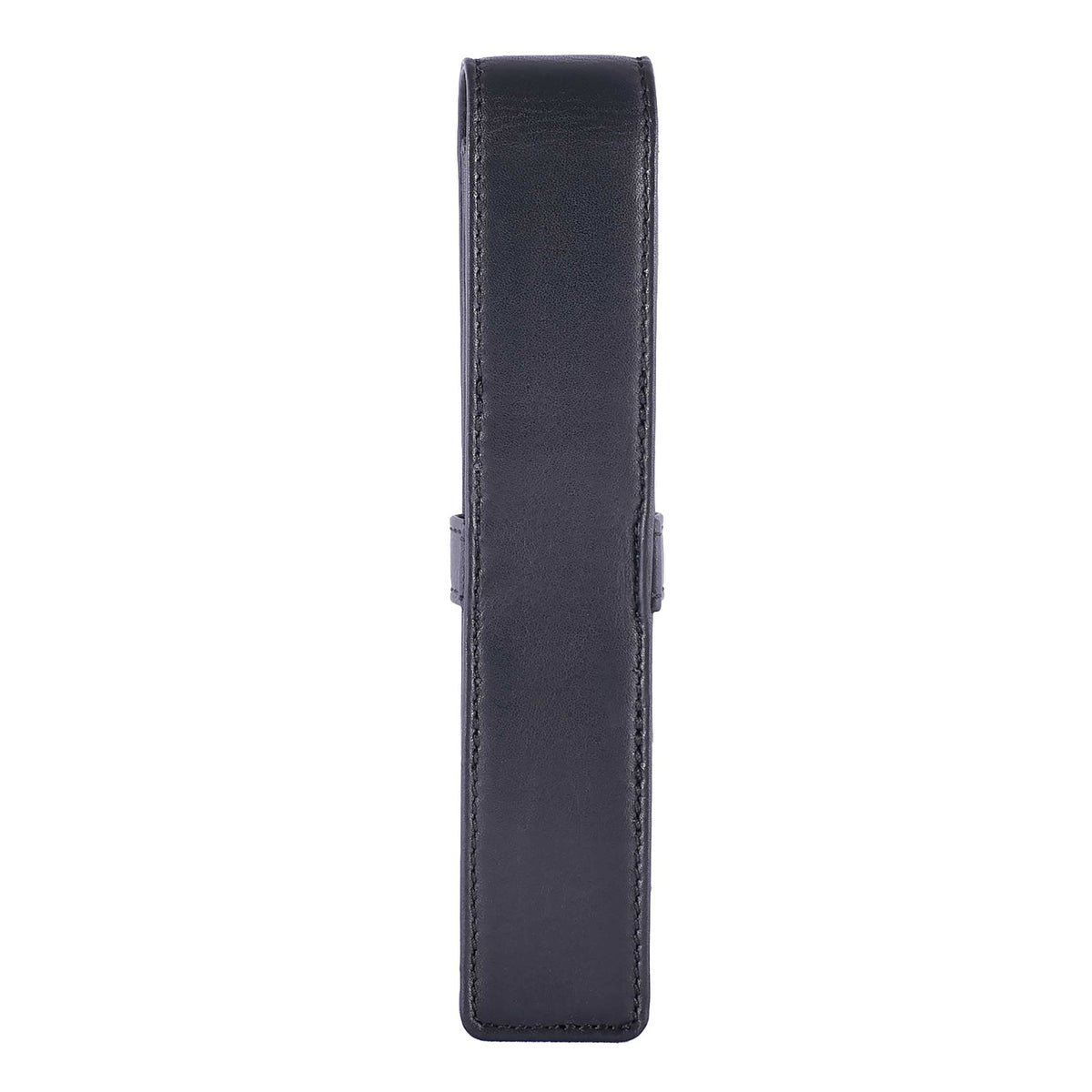 DiLoro Leather Single Pen Case Pencil Pouch Holder for One Fountain Ballpoint Rollerball Pen and Pencil (Black)