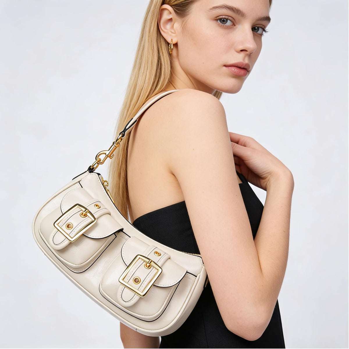 Shoulder Bag for Women Y2k Purse Leather Hobo Tote Handbag Trendy Going Out Purse Crossbody Everyday Purse