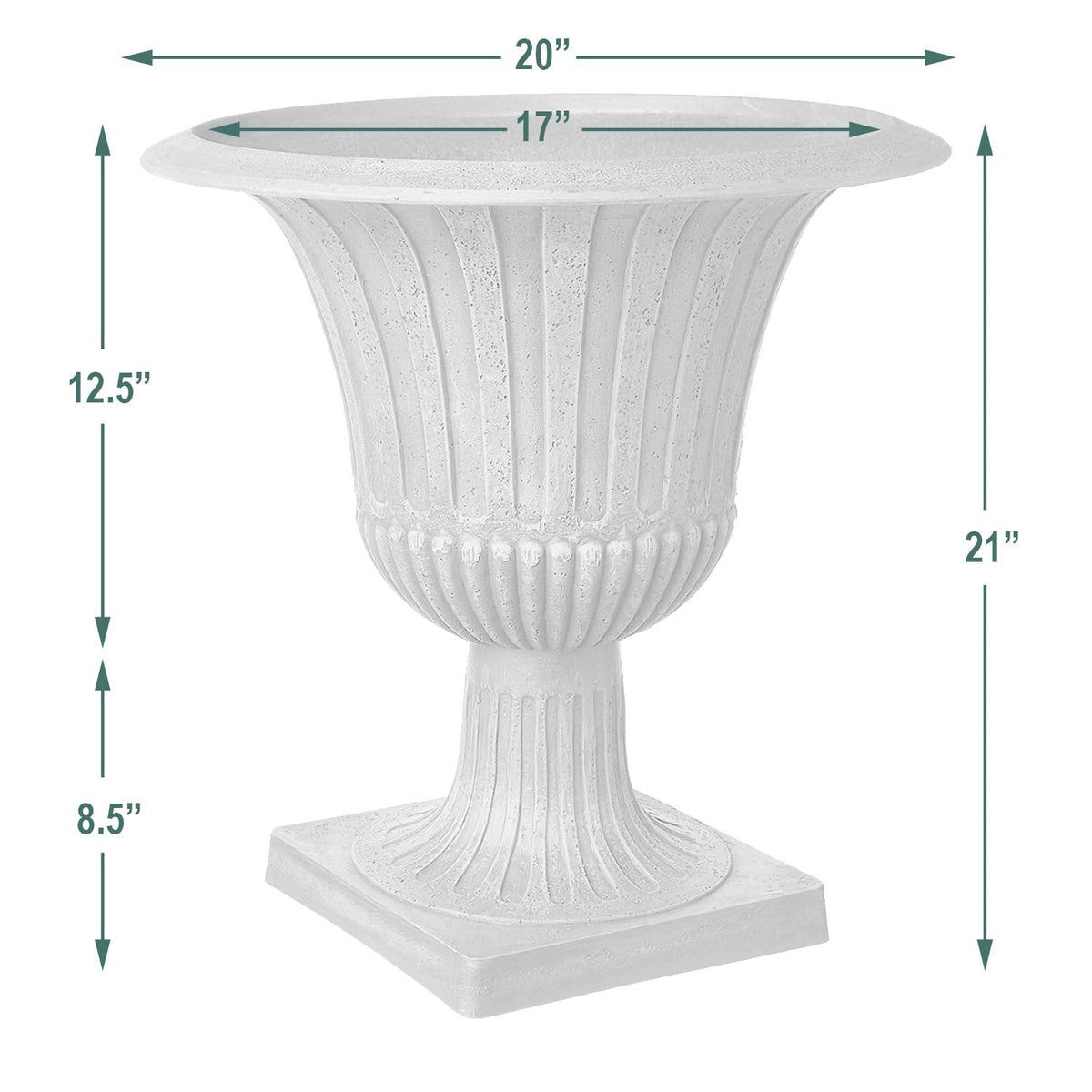 Arcadia Garden Products G50BK, Black Worthington Urn