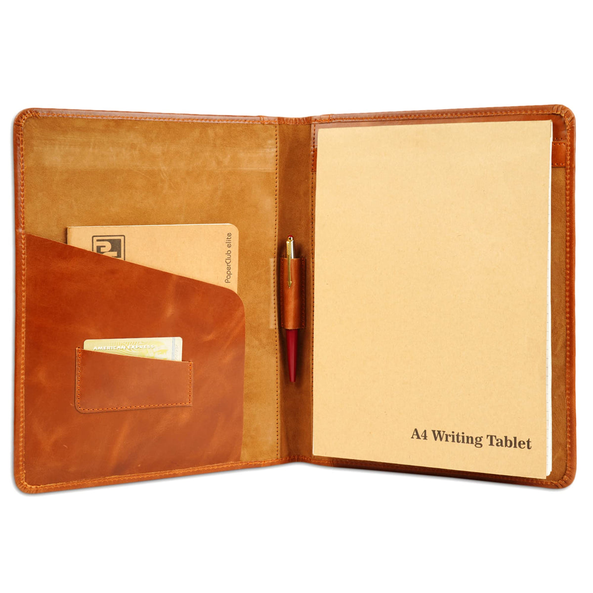 CestAntiQ, Heavy Duty Buffalo Leather Legal Pad Portfolio | Handmade Executive Notebook Binder Portfolio | Professional Padfolio Organizer | Business Gift for Men and Women : Brown