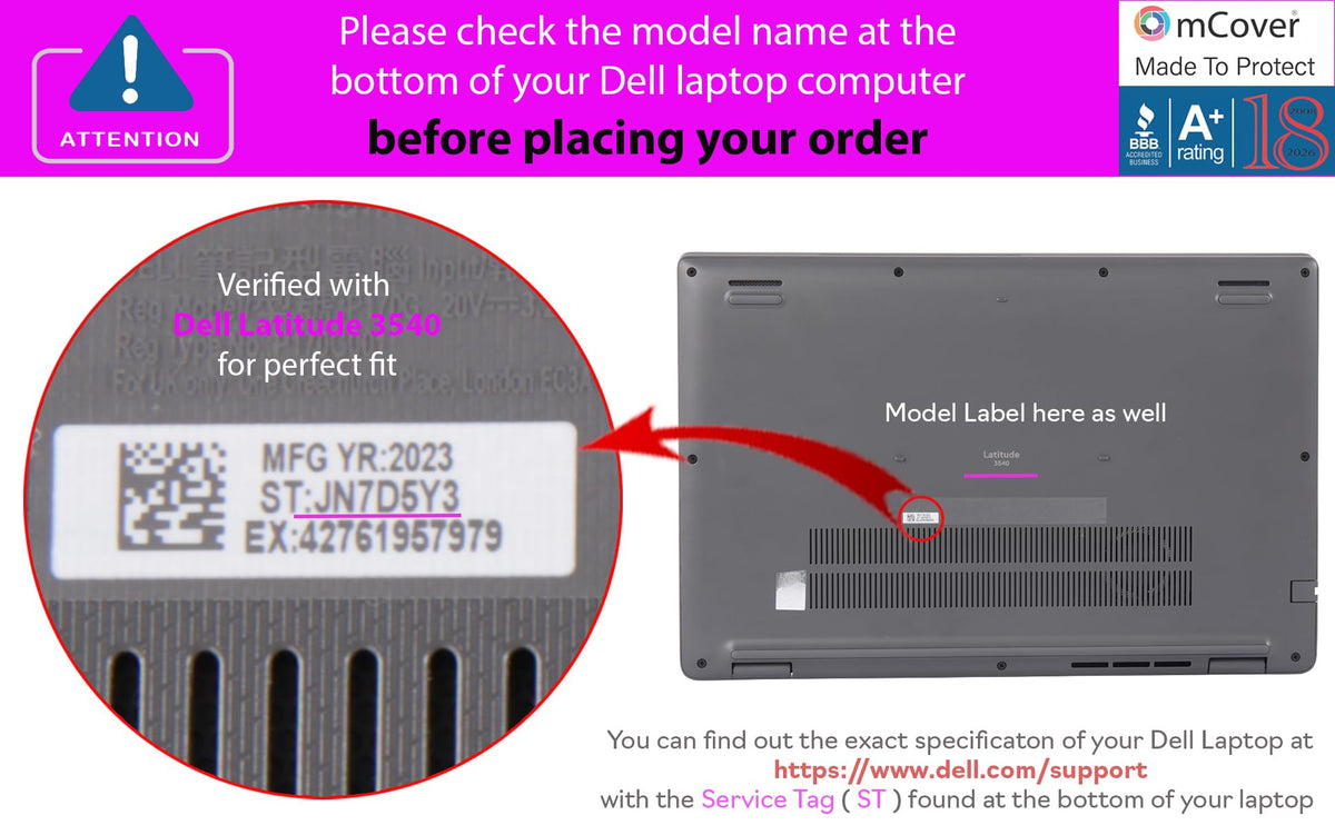 mCover Case Compatible ONLY with 2023-2024 15.6" Dell Latitude 3540/3550 Series Laptop Computer (NOT Fitting Any Other Dell Models) - Pink