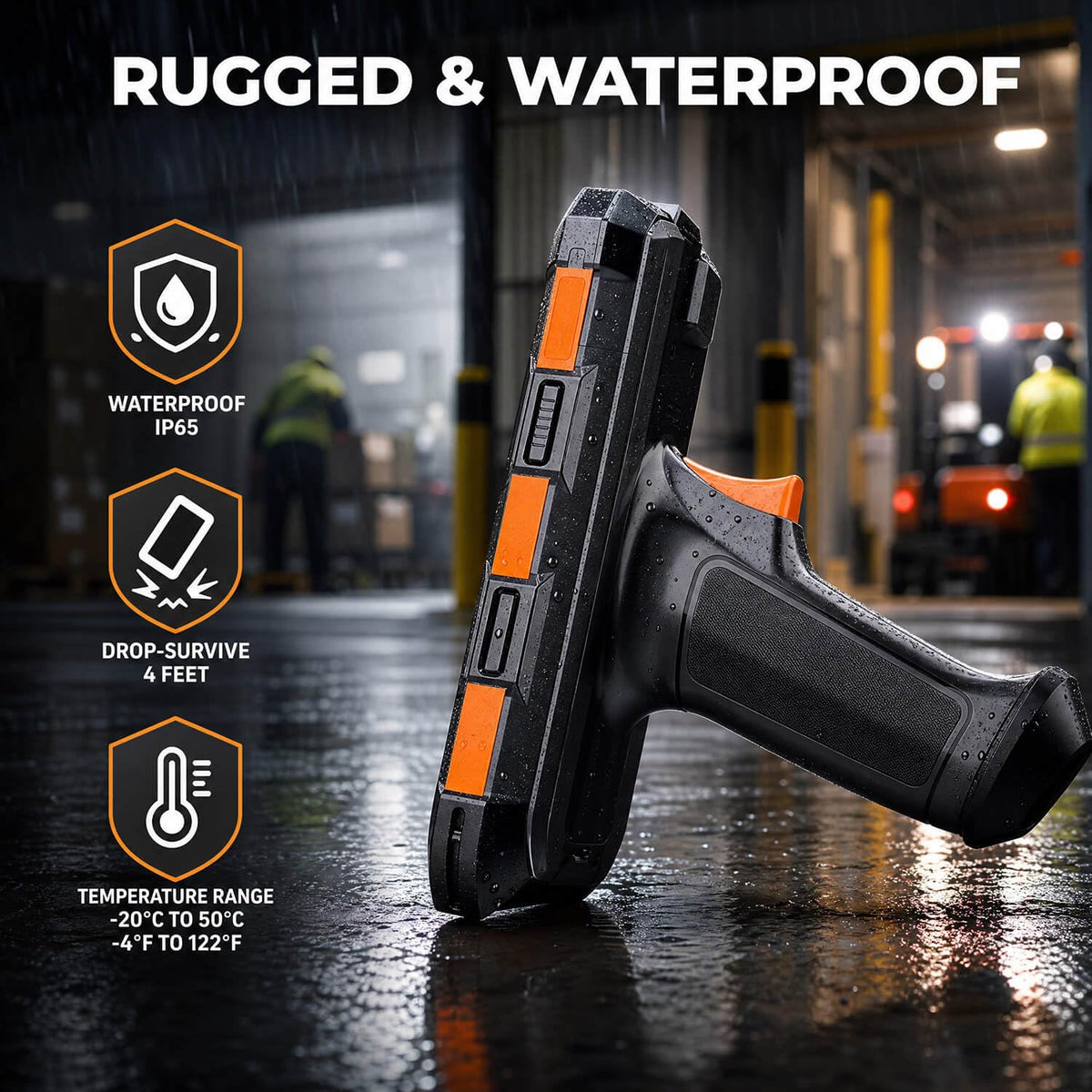 Bix Android 13 Industrial PDA with Pistol Grip, Honeywell N6703 1D 2D QR Barcode Scanner, 7200mAh Battery Handheld Terminal, 5.5" HD Mobile Computer 4G+64G, IP65 Rugged for Warehouse Inventory