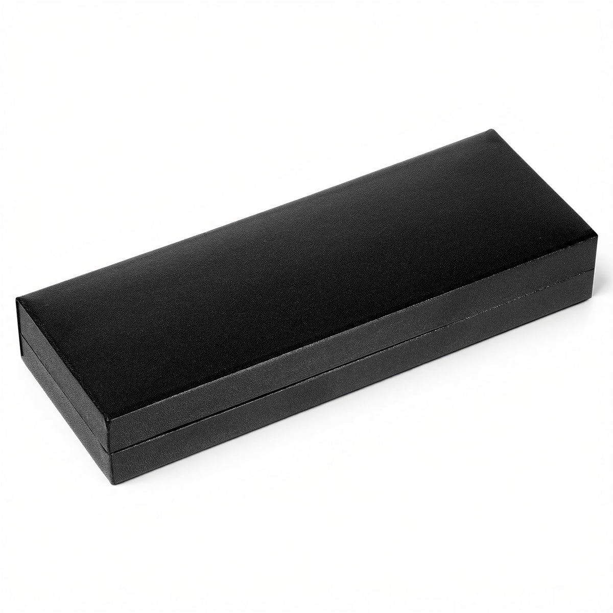 Alrhso Pen Gift Box Empty Leather Pen Box Gift Long Single Pens Cases Fancy Rectangle Sketching Collection Boxes for Women Men Birthday Business Office Supplies, Black