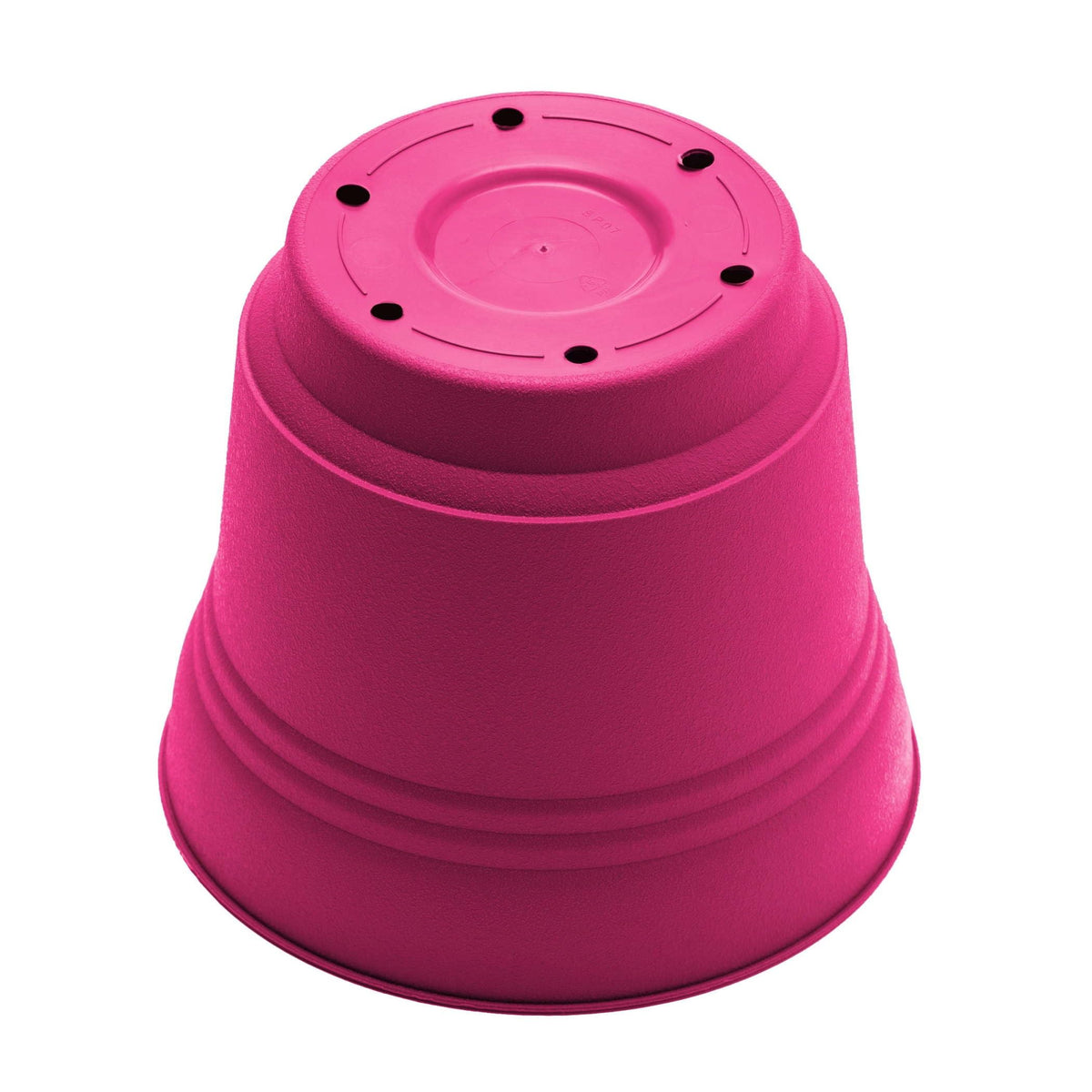 Bloem Saturn 5" Round Plastic Planter - Indoor/Outdoor, Snap-in Saucer & Drainage Holes, Fuchsia, 4-Pack
