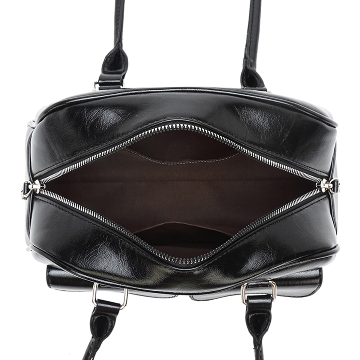 Fozehlad Y2K Shoulder Bag for Women Retro PU Leather Tote Handbag Multi-Pocket Hobo Bag with Zipper for Gifts