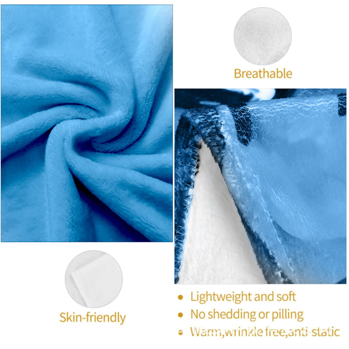 dhakalrlde for Penguin Blanket - Ultra Soft Plush Flannel Throw Blanket, Lightweight&Warm, Fuzzy for Couch, Bedroom, Travel Cozy & Comfy for All Seasons 50in×60in