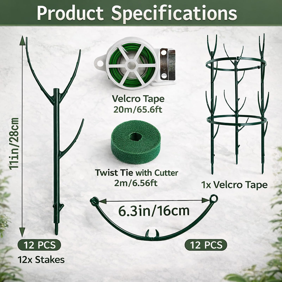 Plant Support Stakes for Indoor Plants, Stackable Monstera Support Pole for Climbing Plants, Moss Pole Alternative for Pothos, Philodendron & Vine Plants(26PCS)