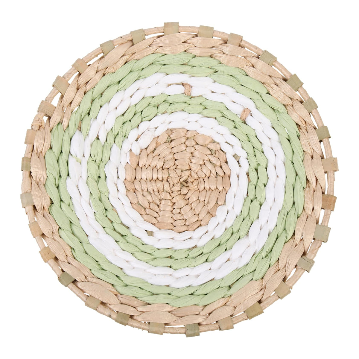 BESTOYARD Nordic Style Straw Wall Decoration 7.79 Inch Woven Hanging Pendant Boho Jute Wall Art for Bedroom Kitchen Home Decor