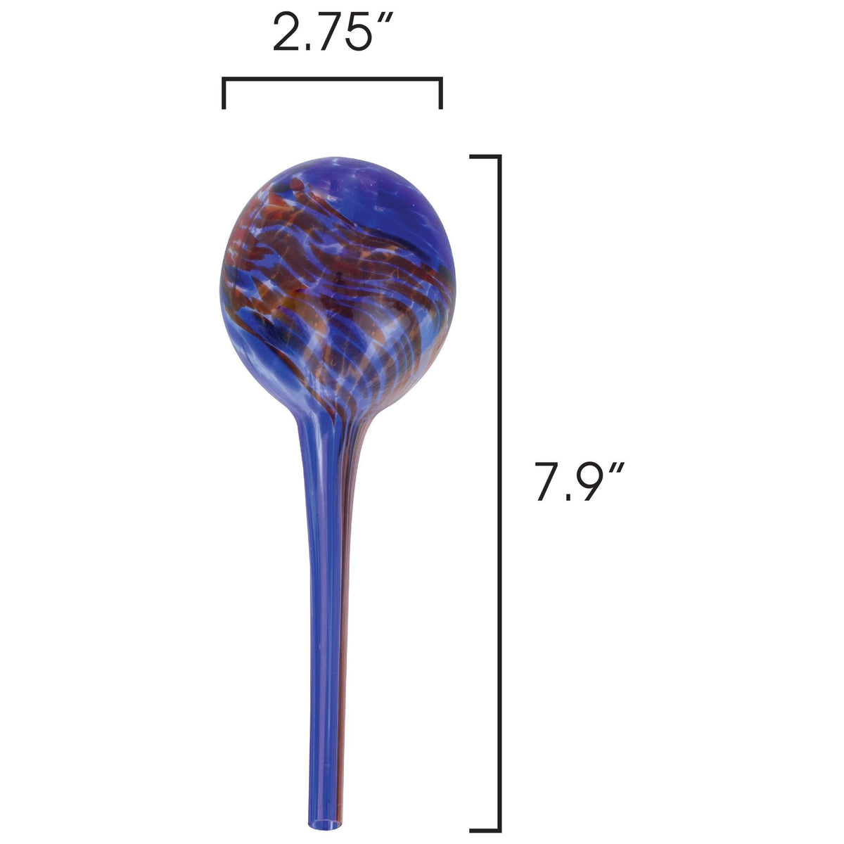 Wyndham House 3-Piece Mini Watering Globe Set, Colorful Hand-Blown Glass Plant Watering System