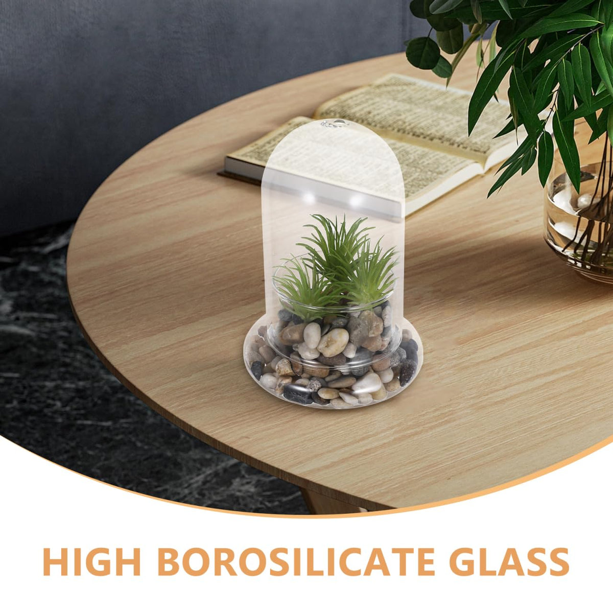 Yardwe 2Pcs Micro Landscape Bottle Terrarium Glass Jars - 6.69X4.72X4.72In Ecological Decorative Bottles for Home Office DIY Plant Display