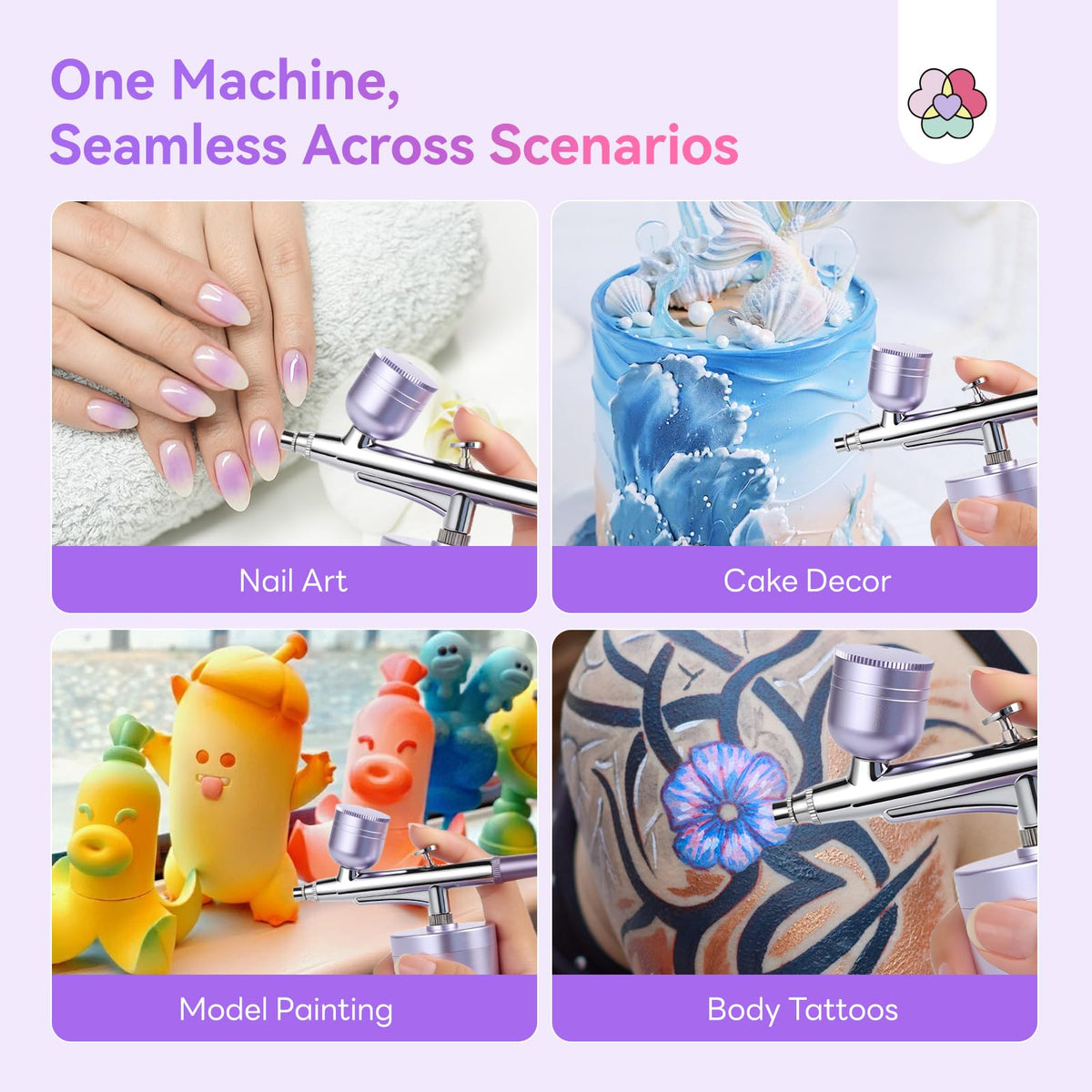 SAVILAND Pro Airbrush for Nails: 2026 Optimized 25 PSI for Flawless Nails Engineered for Flow-Locked Atomization & Steady Output 0.3mm DLC-Coated Nozzle, Dual-Charge Cordless for Uninterrupted Salon