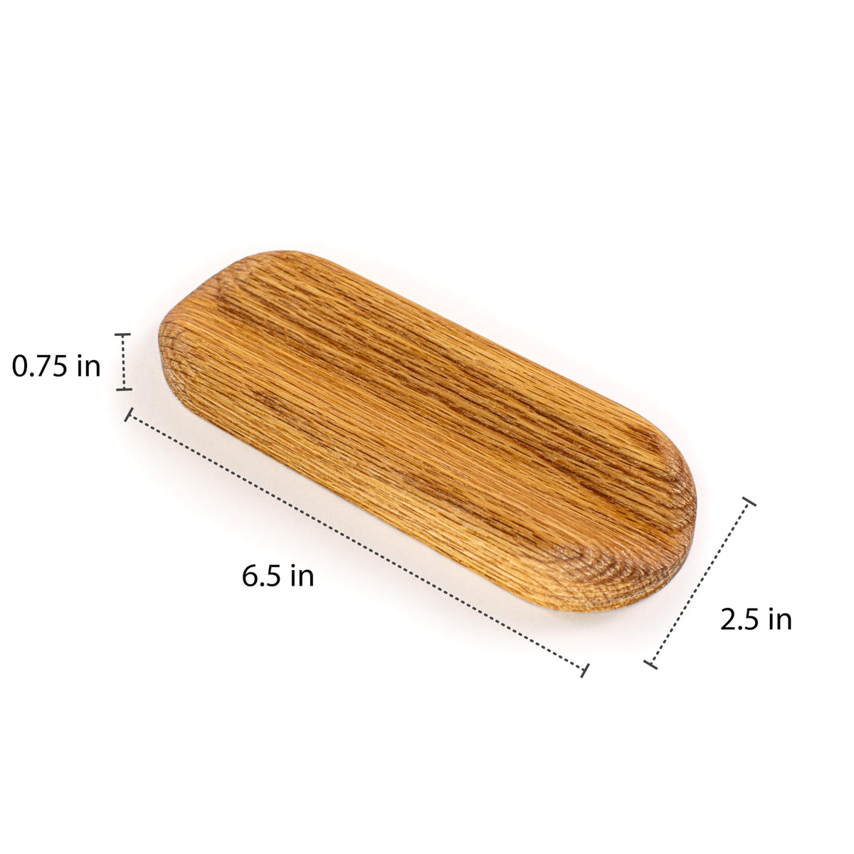 Vorovale Solid Oak Single Pen Tray, Minimalist Desk Organizer, Natural Wood, Handcrafted, Precision Angled Channel