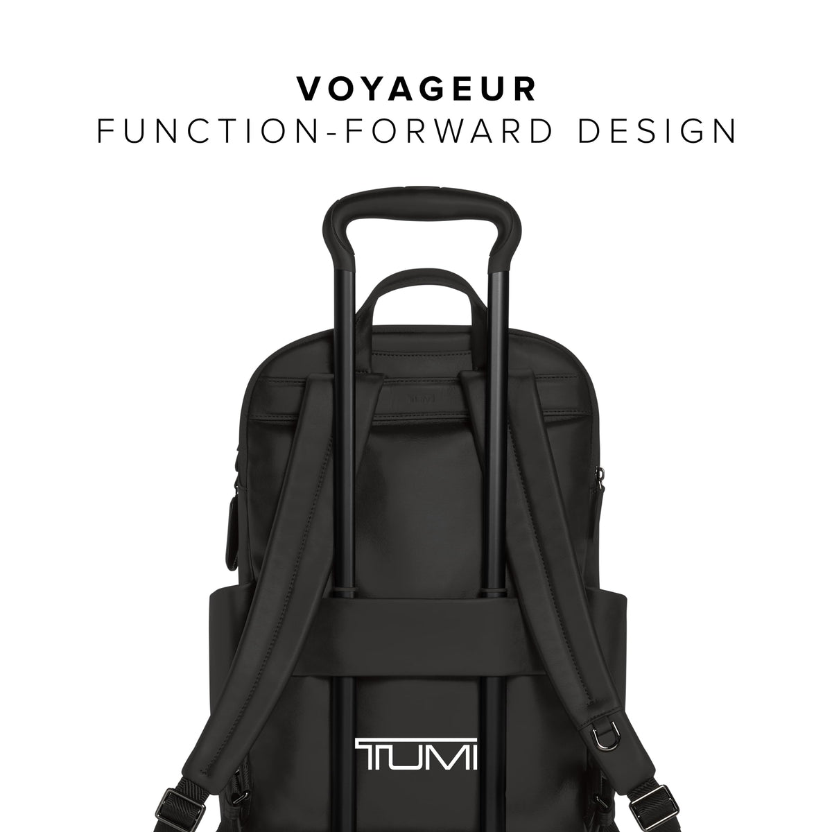 TUMI - Voyageur Raina Backpack - Women's Premium Leather Backpack - Everyday Bag with Phone Pocket & Laptop Compartment - Black, Gunmetal Hardware