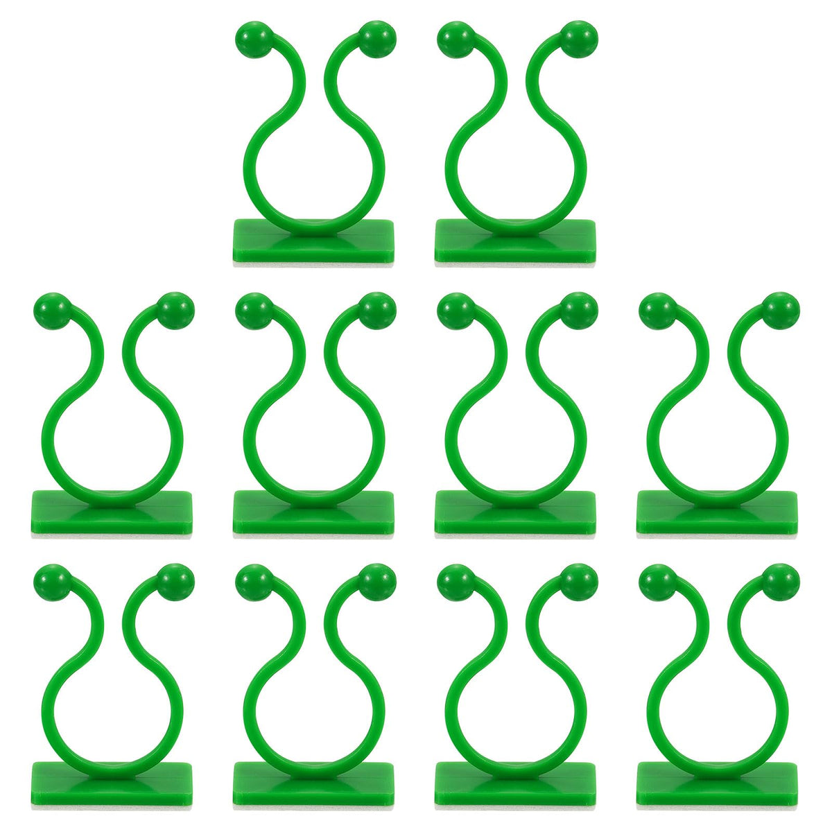 uxcell 100Pcs Plant Climbing Wall Fixture Clips, Plant Fixer Self-Adhesive Hooks Wire Fixing Supporting for Indoor Outdoor Decoration and Cable Wire Fixing (Green, 16.2mm/0.64")