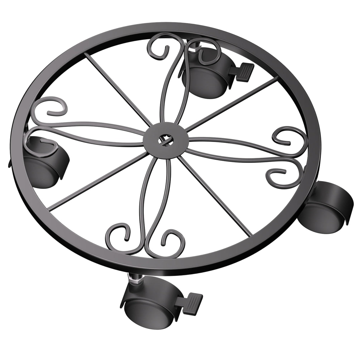 Chinpakden Plant Caddy with Wheels - 10.24" Plant Stand with Wheels, 360° Lockable Plant Rollers Plant Dolly, Plant Tray with Casters for Indoor and Outdoor.