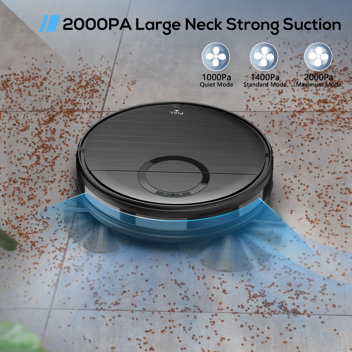 Robot Vacuum, 2 in 1 Robot Vacuum and Mop Combo for Pet Owners: Strong Suction, Anti-Tangle Brushless Inlet, Picks Up Dog & Cat Hair, Wet Mopping Removes Paw Prints, Auto-Recharge with Schedule