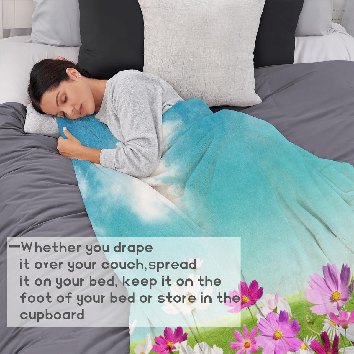 coedoaes Cute Penguin and Seal Fleece Blanket,50x60in,Arctic Animal Ice Floes and Fish Throw Blankets,Soft Cozy Lightweight, Ideal for Bed Living Room Home Winter Decor,Kids Gifts