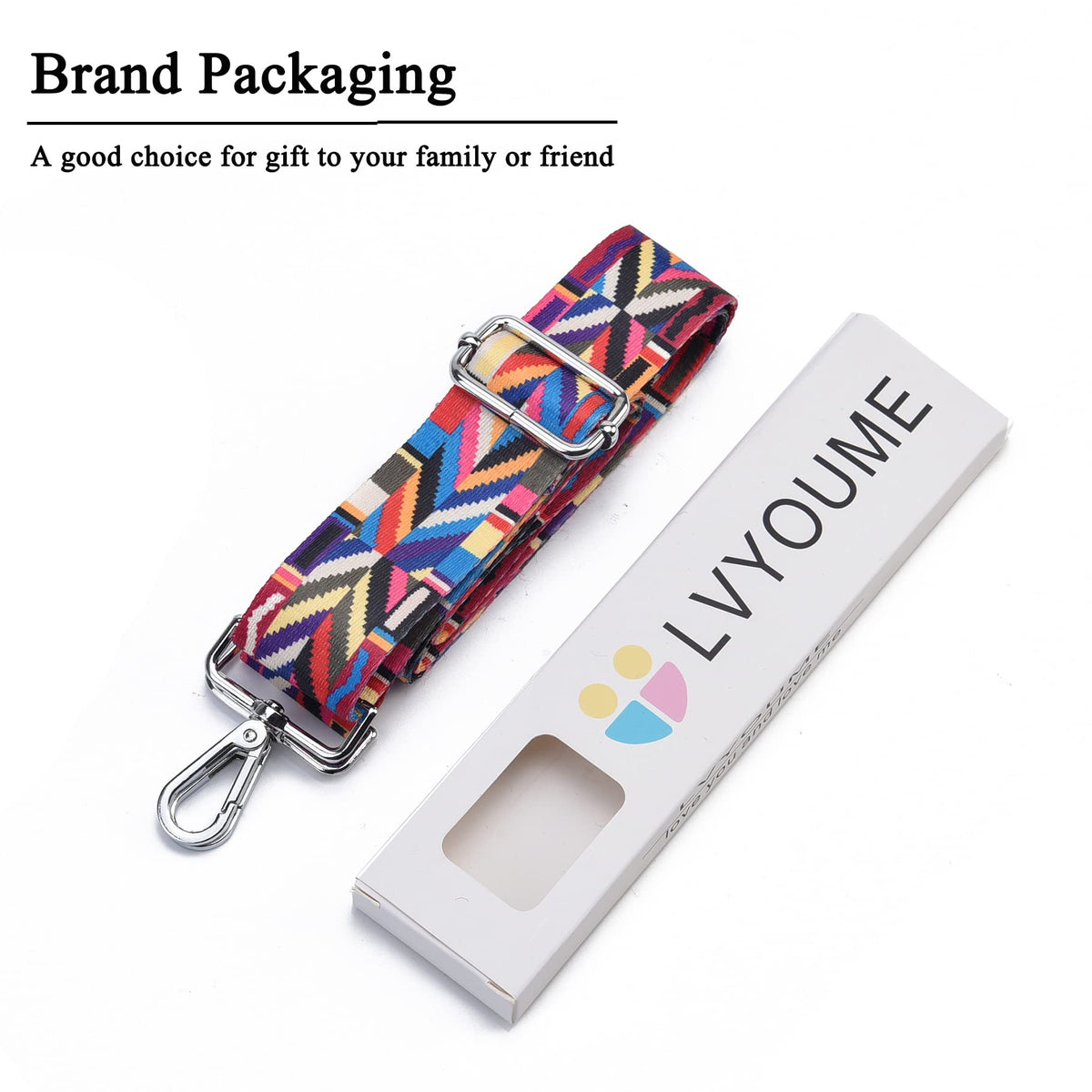 LVYOUME Wide Purse Strap Adjustable Replacement Crossbody Bag Strap Silver Hardware Shoulder Straps for Canvas Tote Handbags