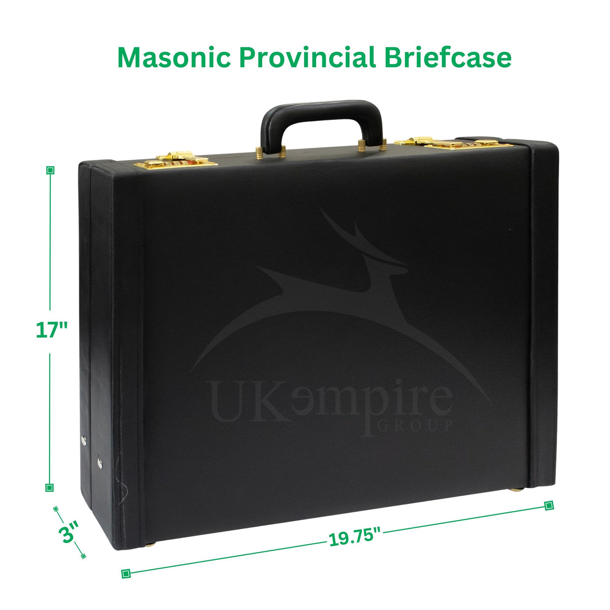 Premium Masonic Regalia Provincial Apron Hard Case Briefcase, Black Leather – Freemason Bags & Cases (Real Leather)