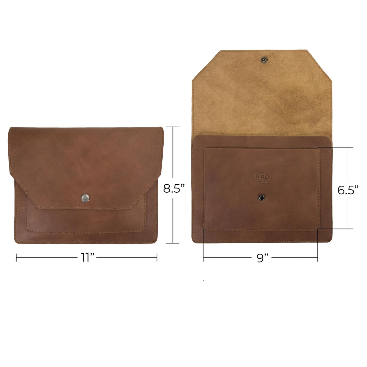 Hide & Drink, Slim Portfolio, Narrow Document Holder, Flat Messenger Case, Multipurpose Office Accessory, Full Grain Leather, Handmade, Single Malt Mahogany