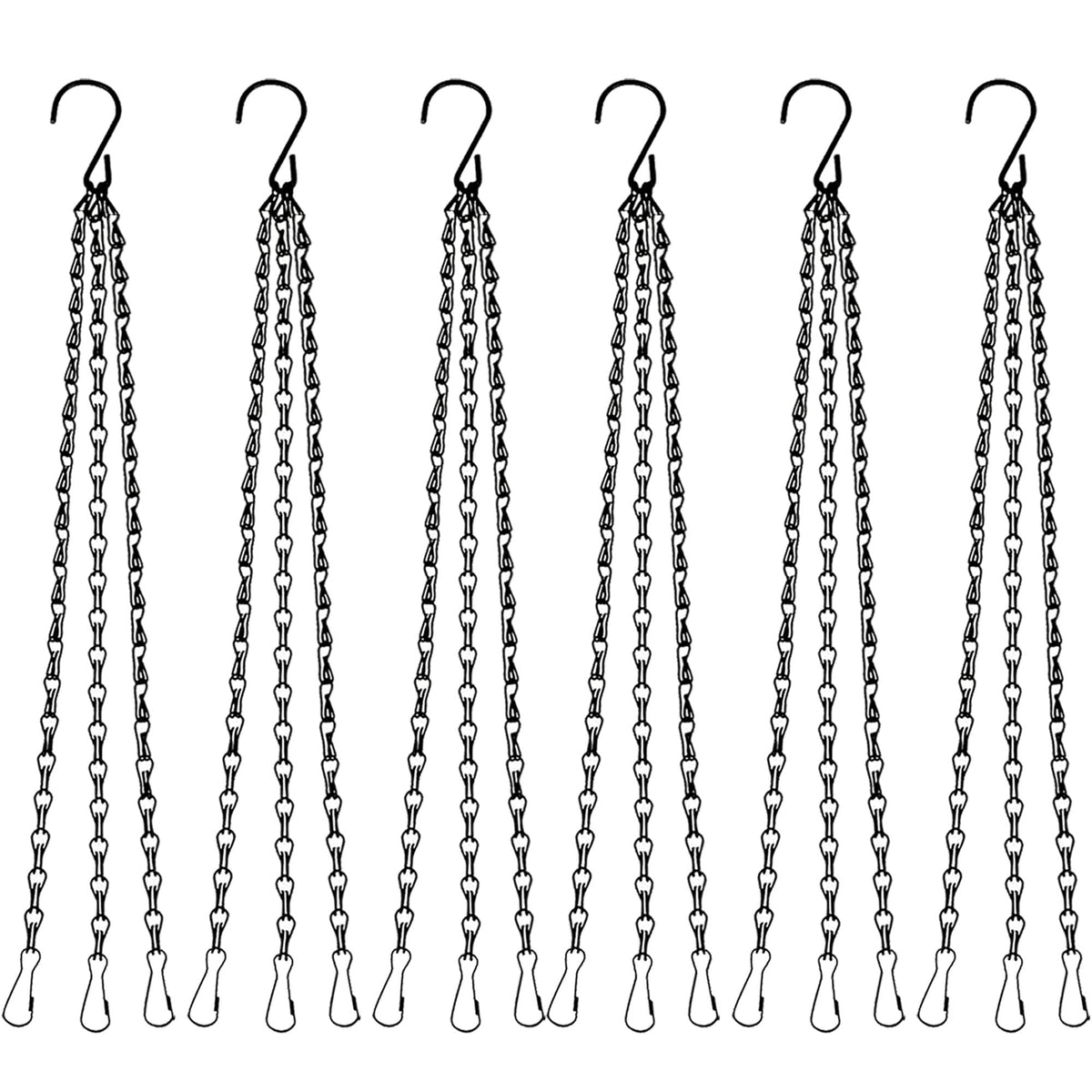 SMYAXUNW 6pcs19.7inch Hanging Basket Planter Hanging Chain，Replacement Plant Hangers for Bird Feeders,Planters Wind Chimes and Decorative
