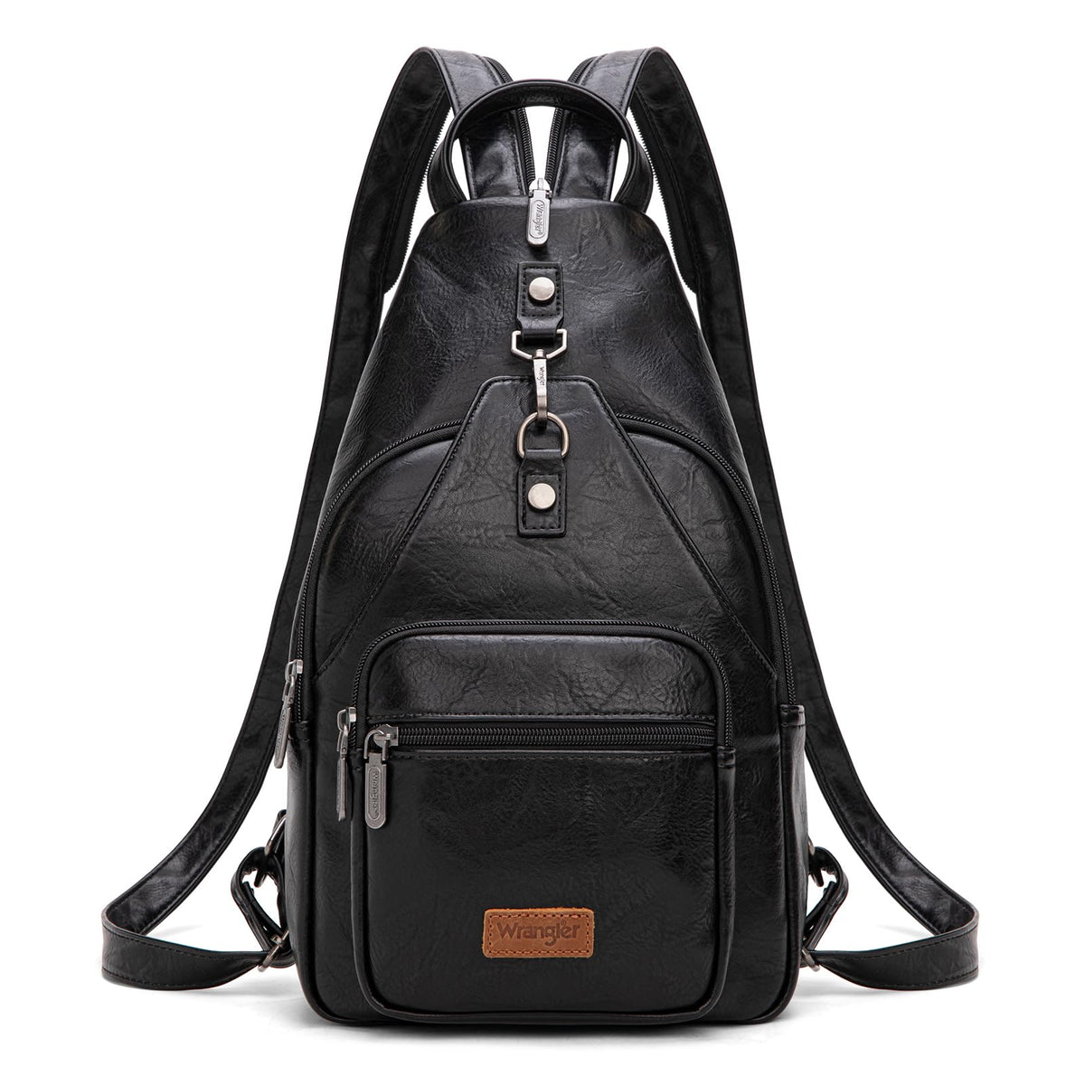 Montana West Wrangler Convertible Backpack for Women Vintage Shoulder Purses with Adjustable Sling Backpack Strap WG290-347BK