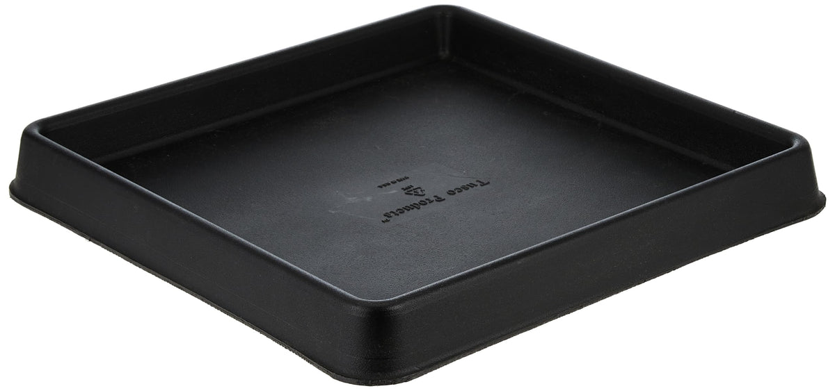 Tusco Products TRSQ12BK Square Tray Planter Saucer, Black