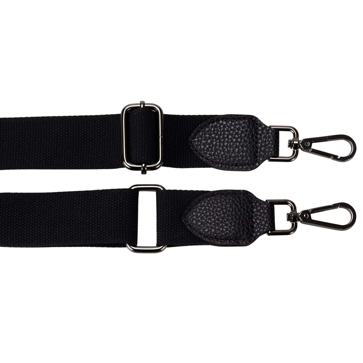 Allzedream Purse Straps Replacement Crossbody Bags Handbag Wide Canvas Leather Adjustable (Black)