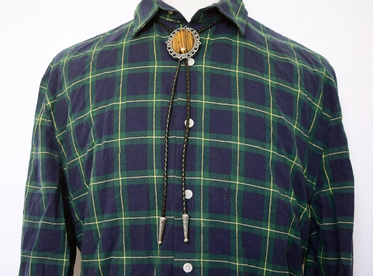 GURANSE Bolo tie With Natural Stone Art Flower Wreath Cowboy Western Style Necktie More Color