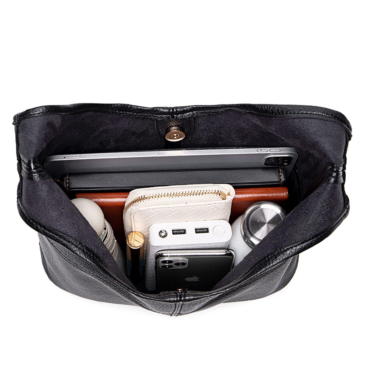 Montana West Hobo Bags for Women Ultra Soft Foldable Shoulder Bag Purse with Coin Purse,MWC2-122BK