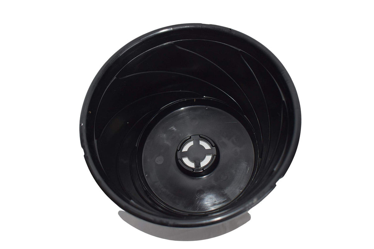 Landmark Plastics 10" Diameter Black Contempo Swirl Hanging Basket (5)