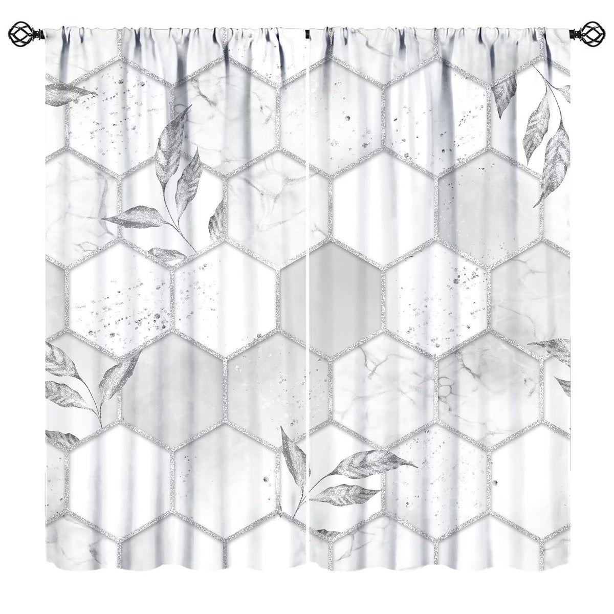 BPANAOAD Marble Print Blackout Curtains Thermal Insulated Window Drapes Modern Abstract Marble Pattern Curtains for Living Room Office 2PCS 42x44 Inch