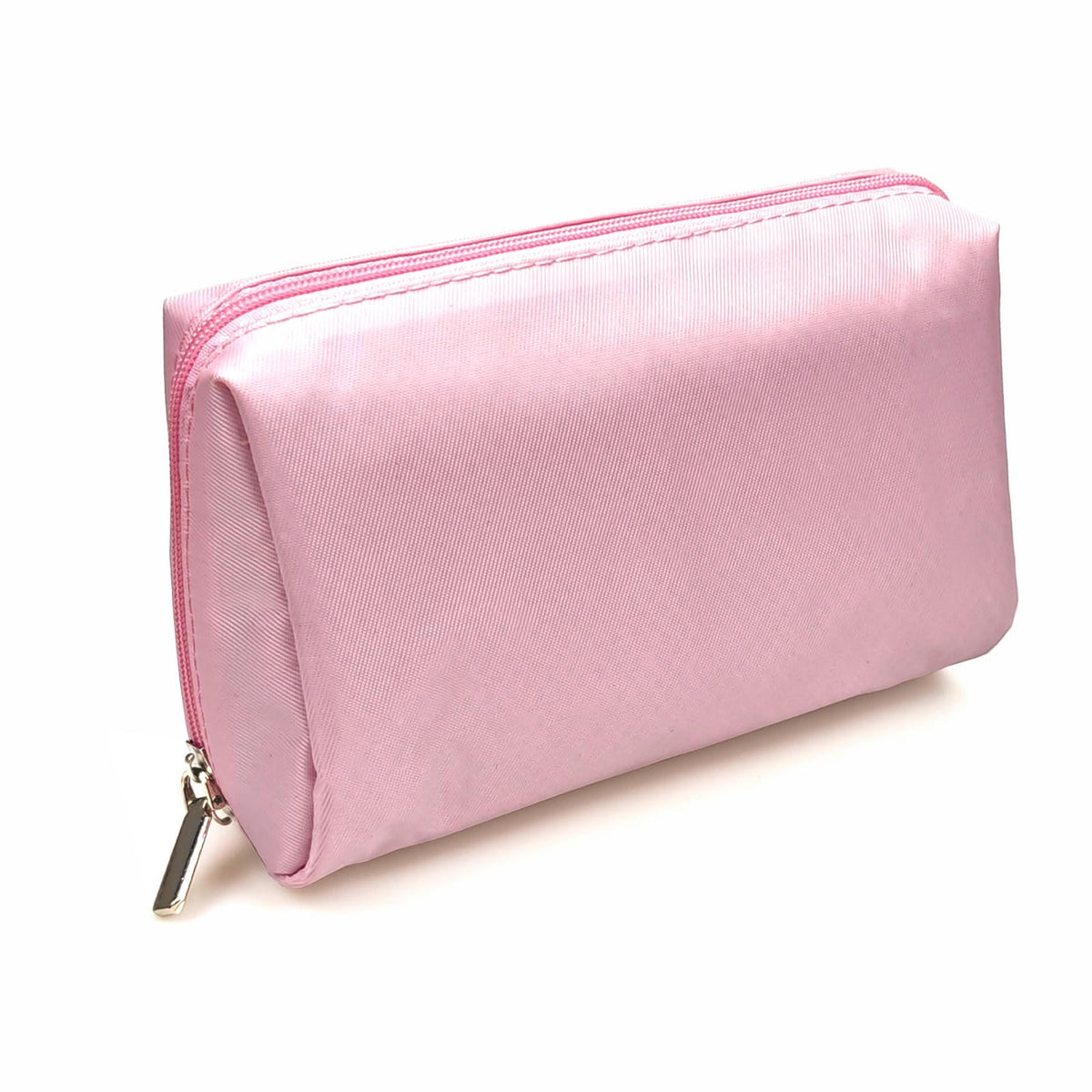 VOFOON Travel Makeup Bag, Small Cosmetic Bag for Women, Wide-open Make up Organizer Purse Toiletry Bag for Cosmetics Toiletries Accessories (Pink, S)