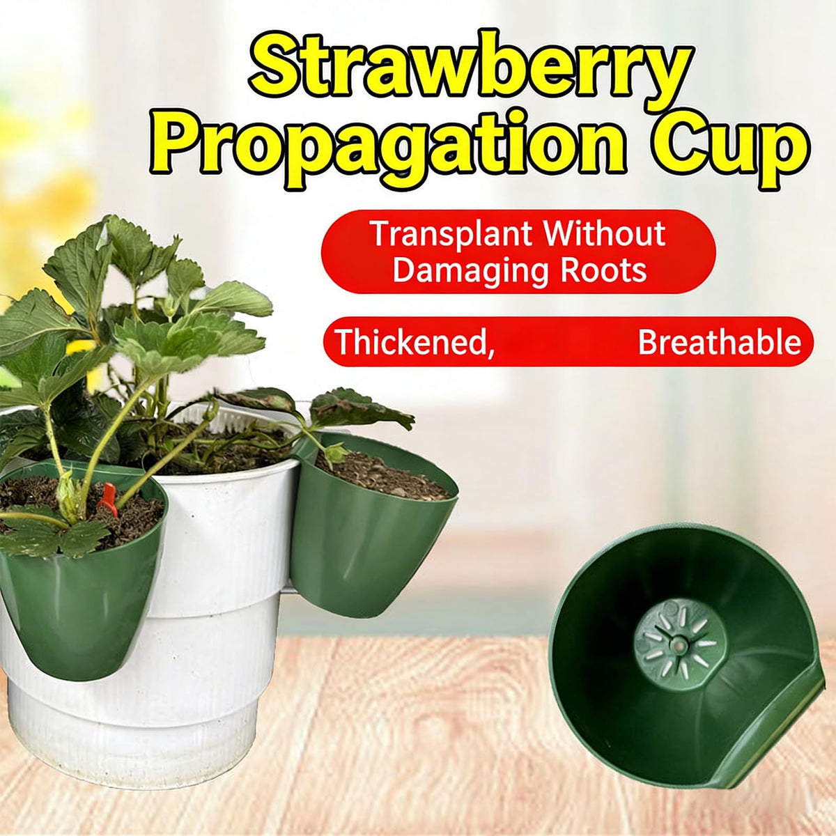 Propagation Cup Set Featuring Food Grade and Runner Forks Ideal for Strawberry Runners and Seedling Cultivation Drainage Planting Cups