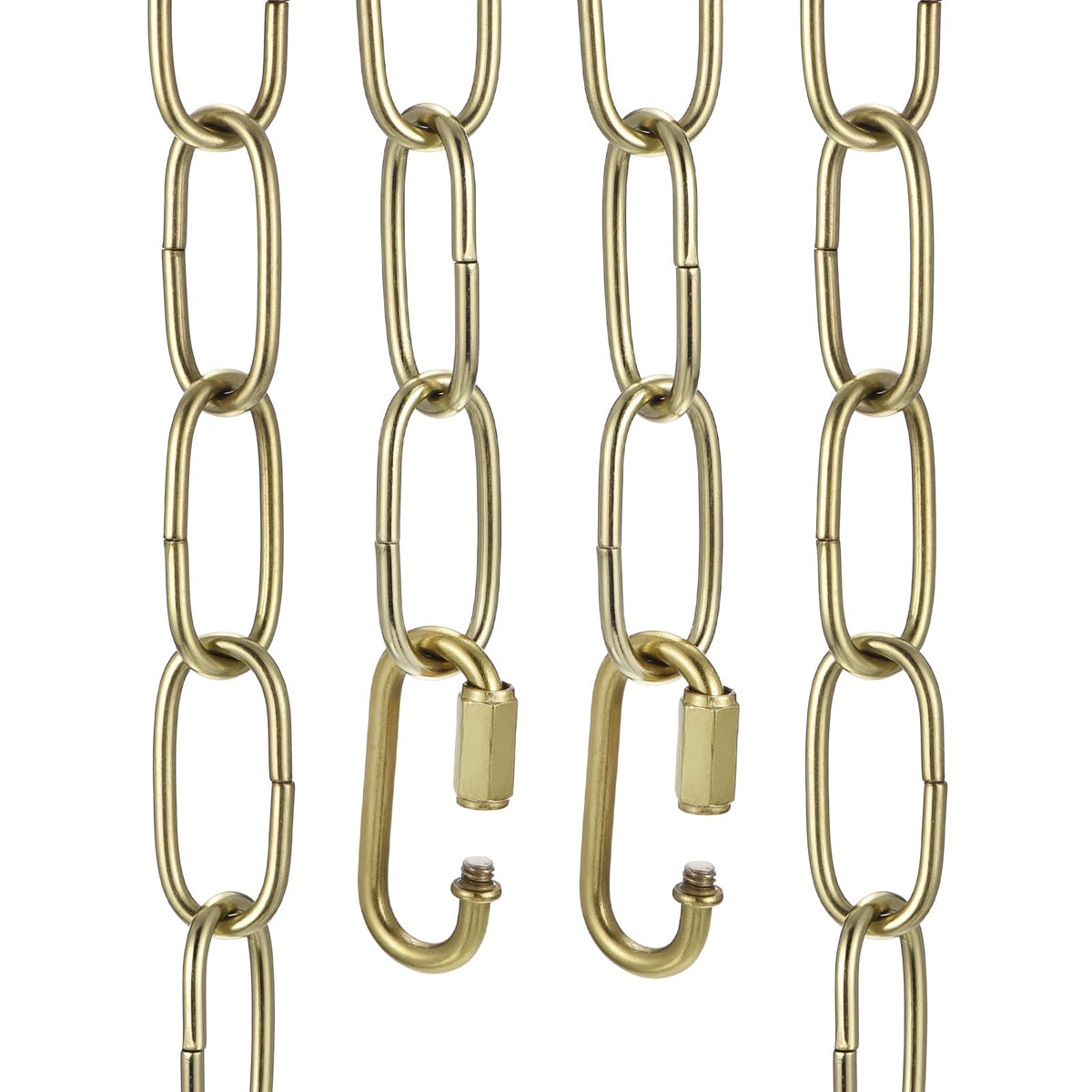 uxcell 6ft Lighting Hanging Chain, 3mm/0.12" Looping Metal Pendant Chandelier Chain Extension with 2 Quick Link Lock for Hanging Plant Pendant Chandelier Light Fixture, Light Copper