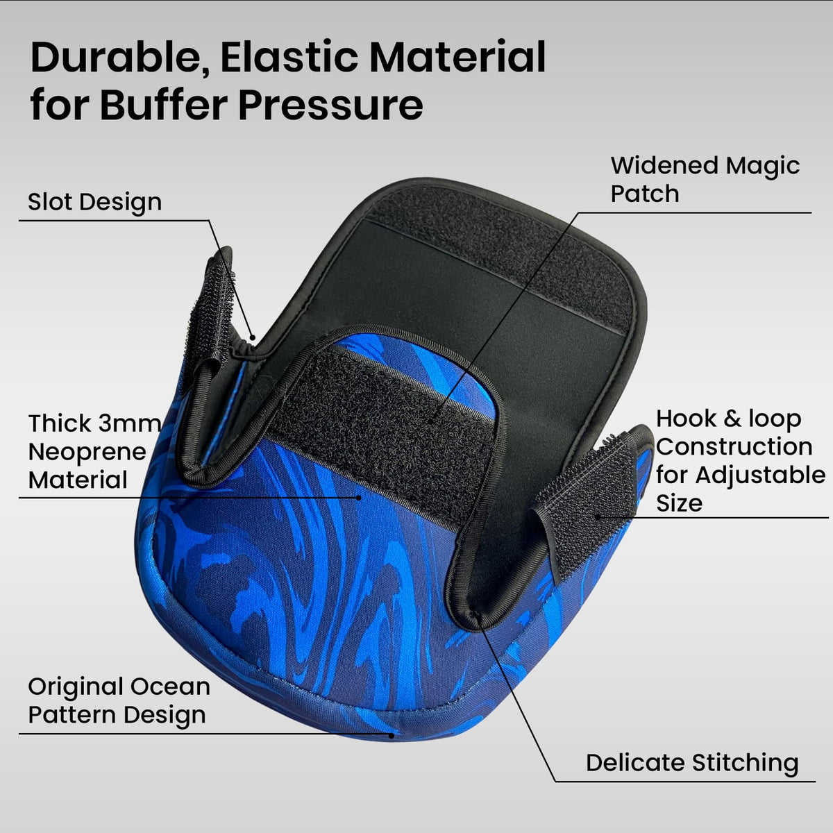 Pristis Spinning Reel Cover, Protective Pouch Bag made of 3mm Thick Impact Resistant Neoprene, Soft Adjustable Fishing Storage Protection Sleeve Case Accessory Gear for 2000-4000 series, size: M