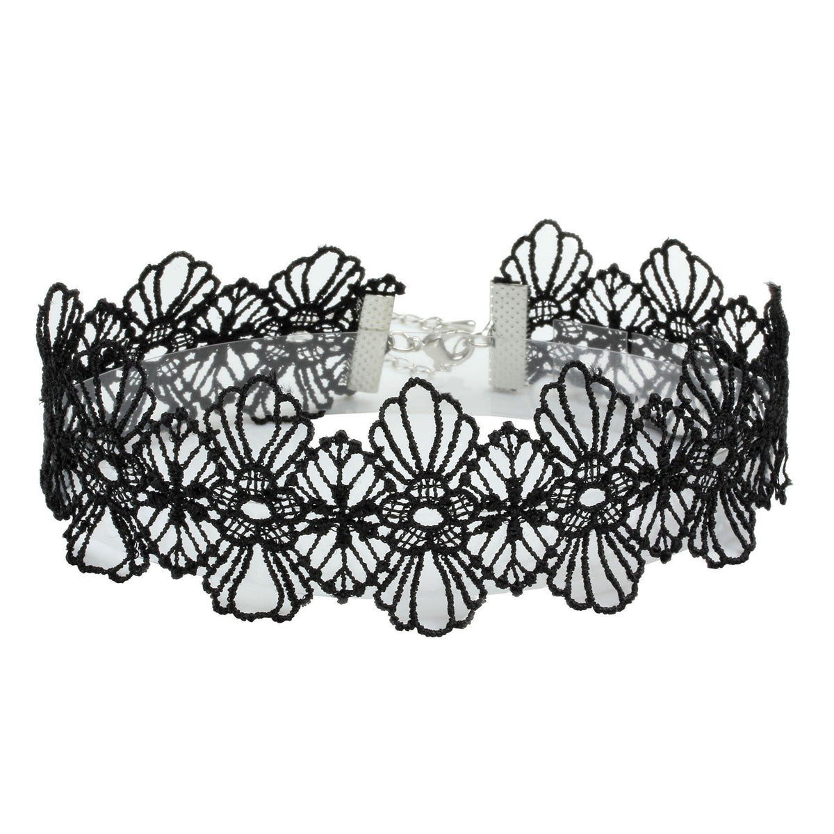 Eigso 8Pcs Gothic Tattoo Lace Choker Necklaces Set for Women Adjustable Black Collar Choker