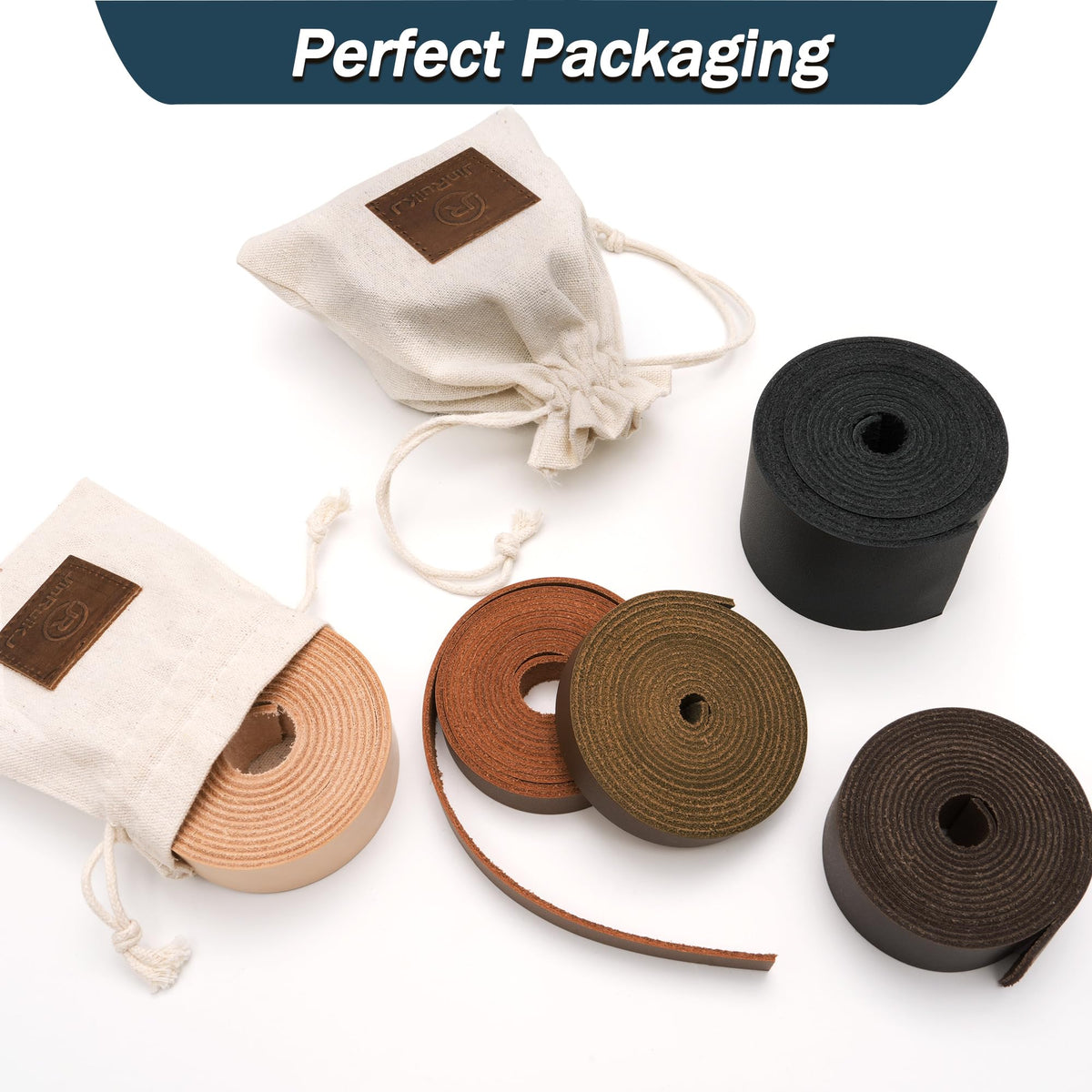 JinRuiKJ Top Grain Leather Strap - 1/2 Inch Wide 72 Inches Long Brown Leather Strips - Very Suitable for DIY Arts & Craft Projects, Traction Ropes, Bag Straps, Furniture Handles