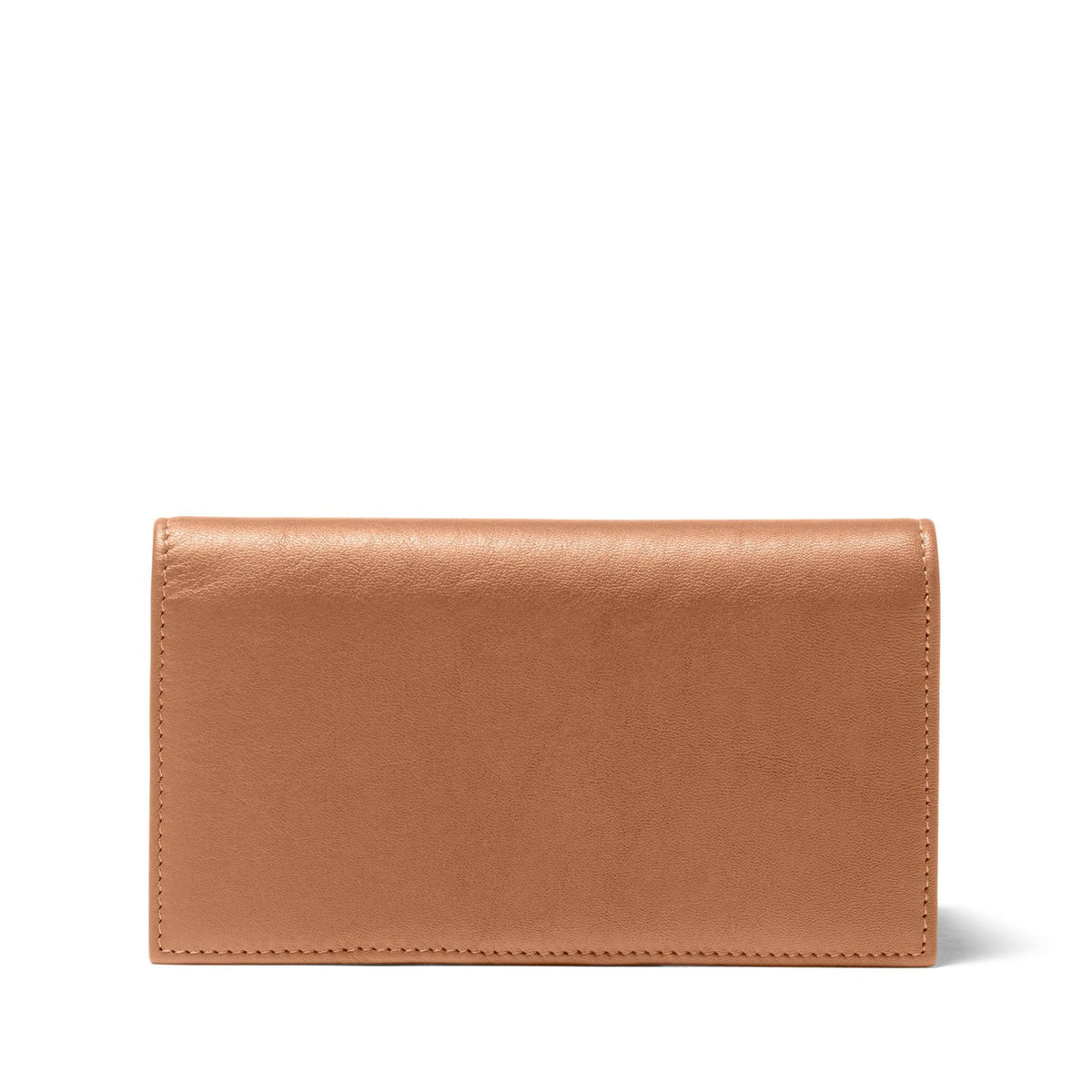 Leatherology Cognac Deluxe Leather Checkbook Cover with Clear Divider - Fits standard top or side tear checks, includes removable durable divider, expandable pen loop