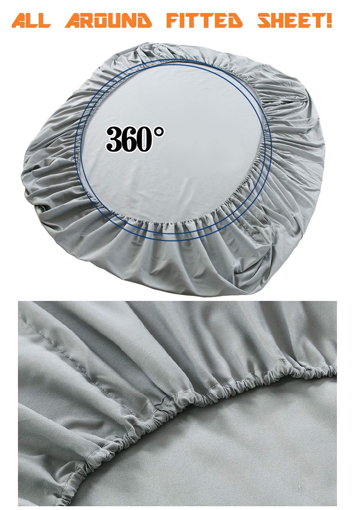 Elegant Comfort Elegant Comfort Ultra-Soft Double Brushed 6-Piece Microfiber Sheet Set Beautiful Tropical Patterns, and Vibrant Solid Colors, Luxury, All-Season Bed Sheet Set - Palm Leaves, King