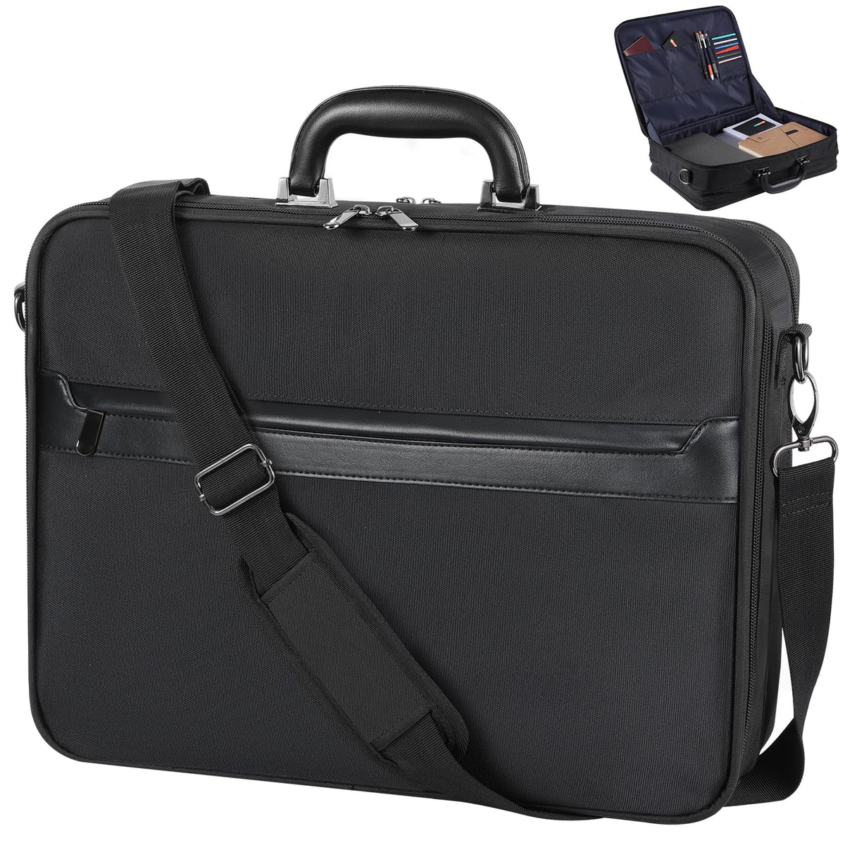 Jetviivid Laptop Briefcase for Men 15.6-16 inch Laptop Bag Lightweight Attache Case, Business Work Bag Computer Carrying Case