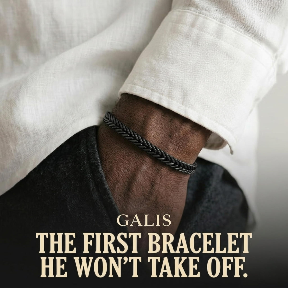 Galis Chain Bracelets For Men - Premium Stainless Steel Mens Bracelet, This Snake Chain is Non Tarnish and suits as Everyday Jewelry - Black Bracelet For Men Stylish Gift For Him 7.5"