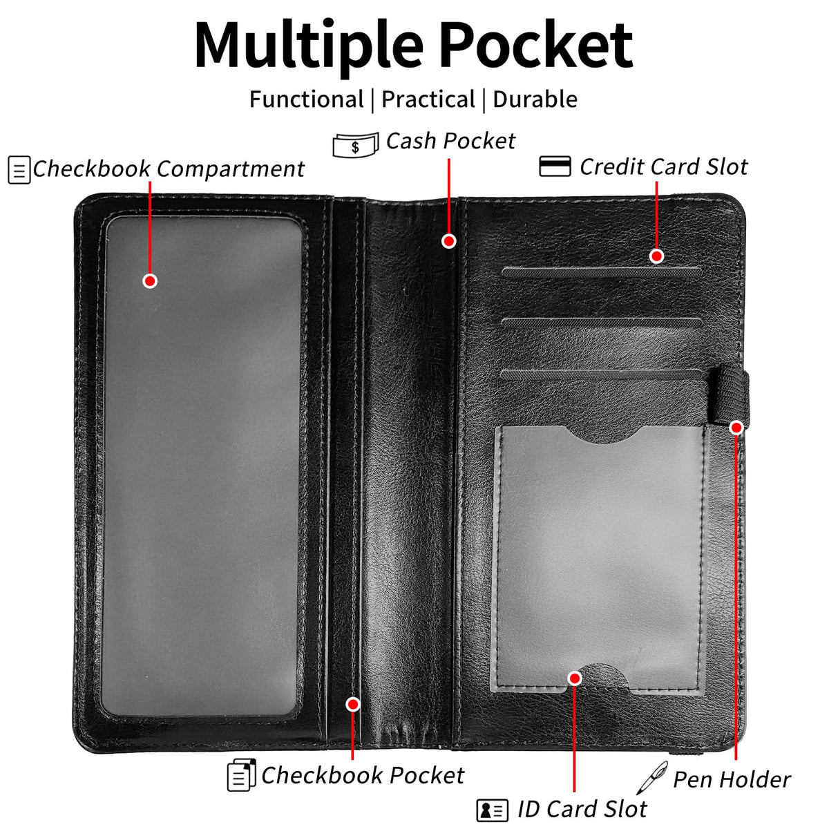 WZCJDHMJ Leather Checkbook Covers for Personal Checkbook Check book Holder Cover Wallets for Women Men,RFID-Blocking Slim Checkbook Cover for Duplicate Checks with Elastic Strap,Colorful Owl