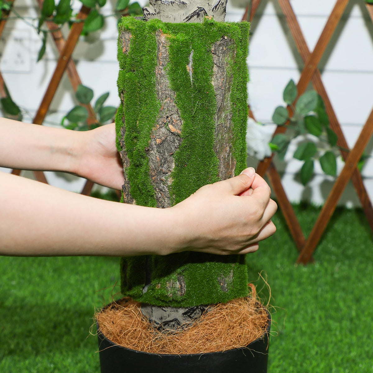 Suncalla Artificial Moss Bark 11.8 x 11.8 inches Tree Plants Bark DIY for Tree Collar Sewer Decoration Water Pipe Pillar Cover Indoor Wall Garden Decor