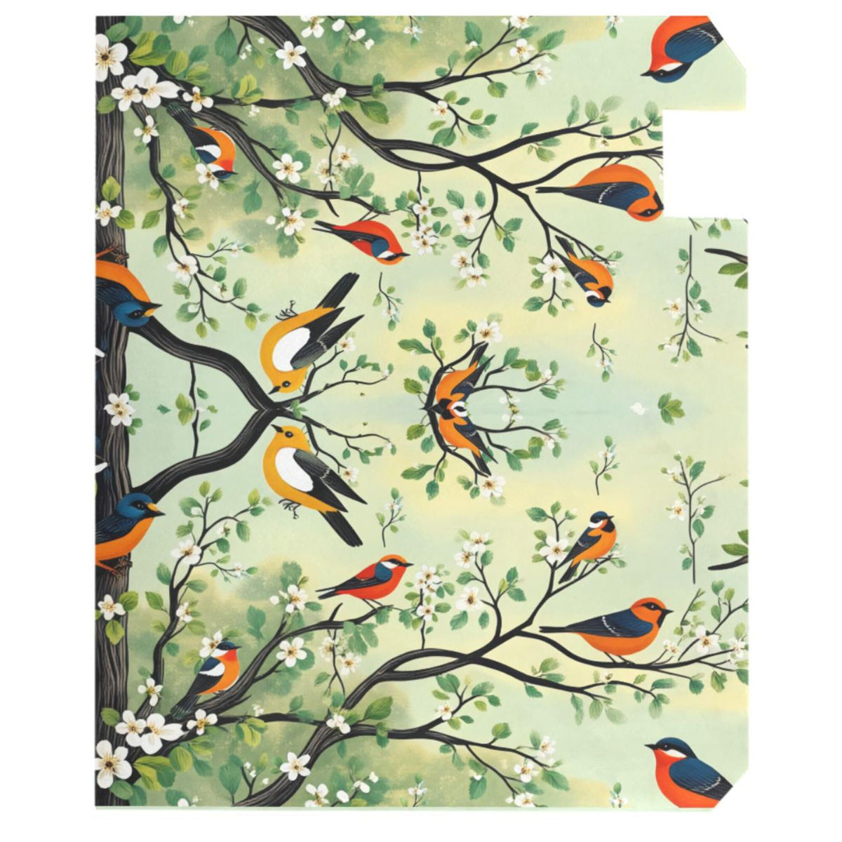 Wamika Spring Flowers Magnetic Mailbox Covers Cherry Blossoms Birds Mailbox Cover Over Size Full Magnet Garden Yard Porch Mail Boxes Cover Holiday Decorations 25" L x 21" W