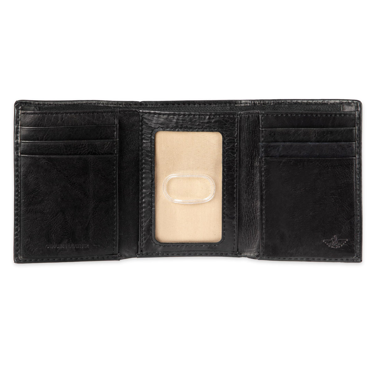Dockers Men's Coated LeatherExtra Capacity Trifold Wallet, Rfid-blocking, Black, One Size