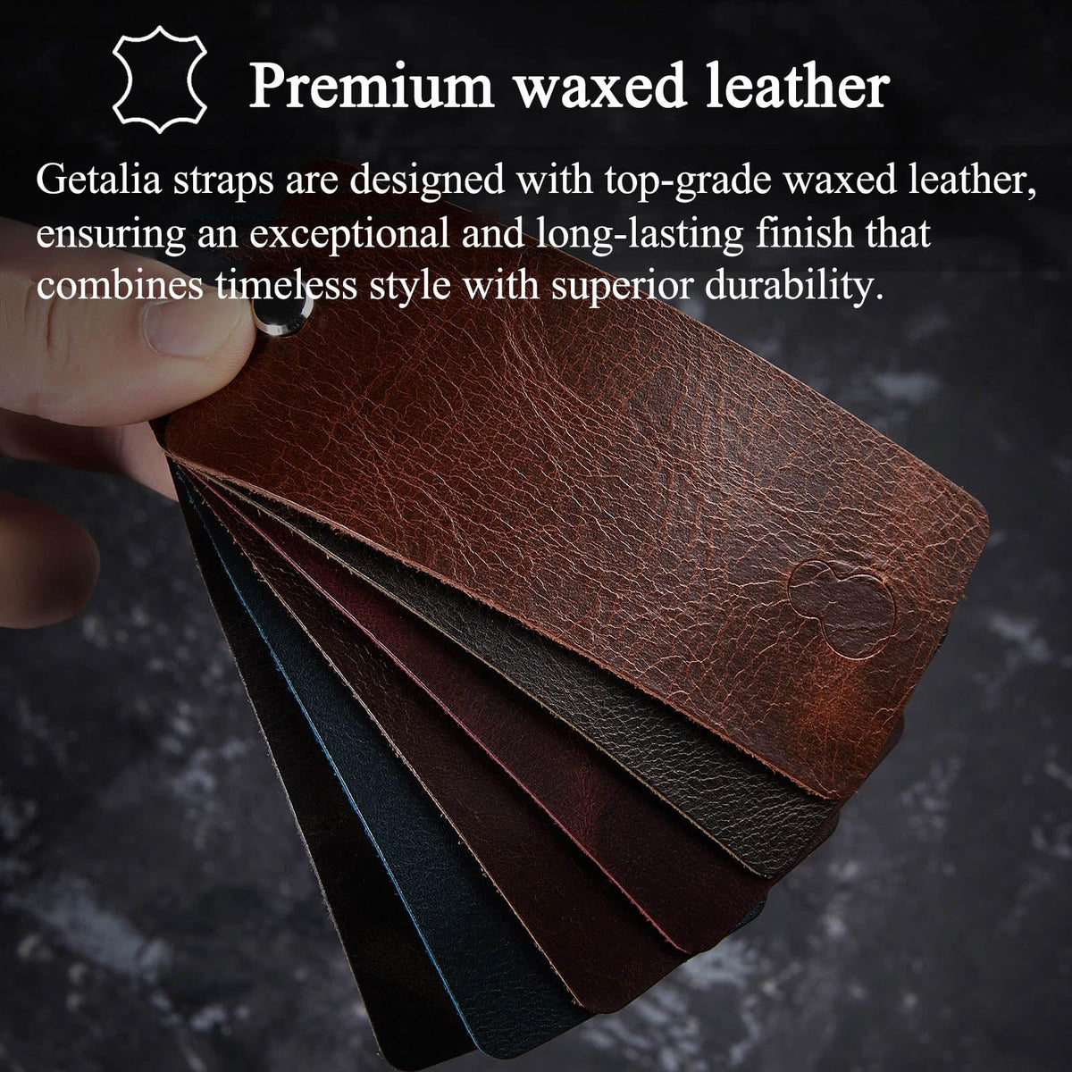 Getalia leather Watch Band Foldover Clasp Retro Oil wax Genuine Leather,18mm 19mm 20mm 21mm 22mm Quick Release Replacement Watch Straps for Men and Women (Coffee Band Width-22mm)
