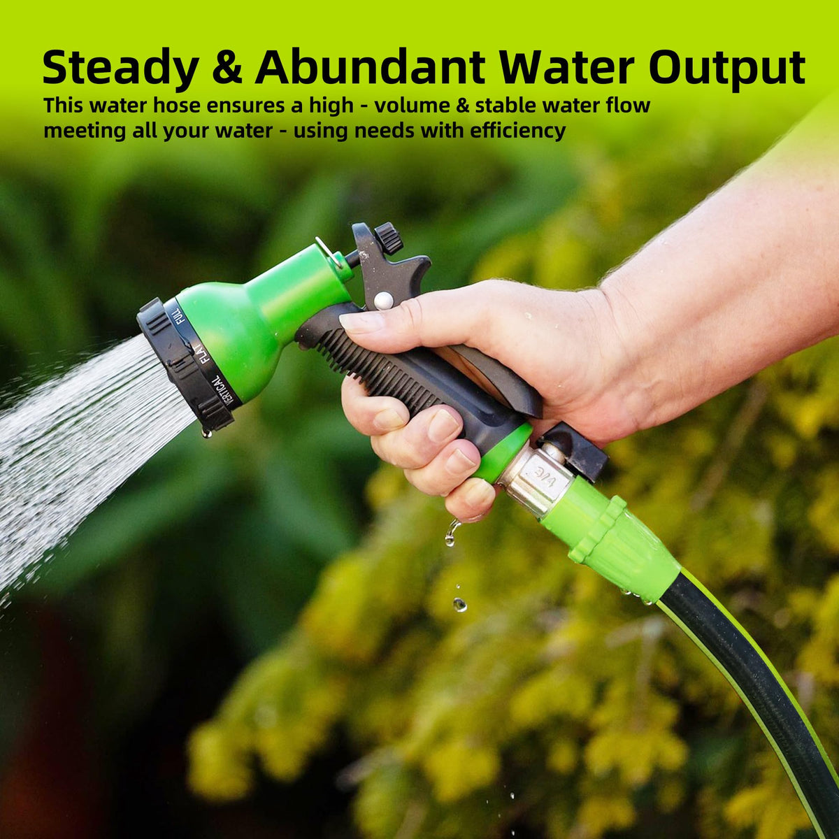 Worth Leader Short Garden Hose 5/8 in. x 12 ft. -No Kink, Flexible, Leakproof, Male to Female Fittings -Heavy Duty Durable PVC Lightweight Water Pipe with Brass Aluminum Ends for Household & Yard Use