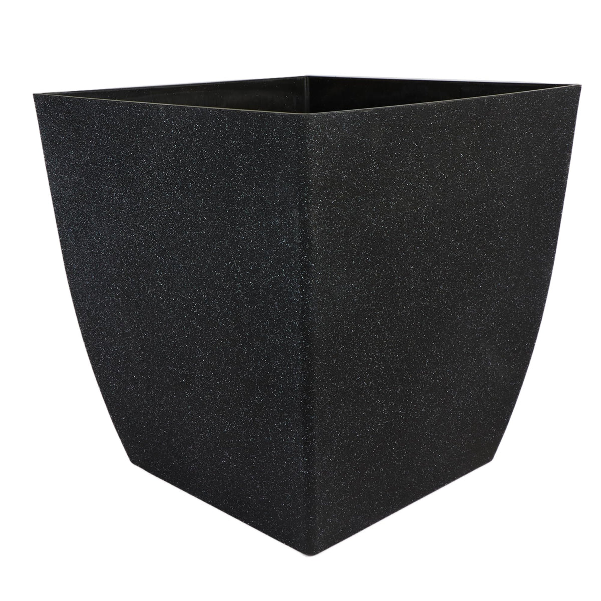 The HC Companies Santa Fe Square Self-Watering Pot - Lightweight Plastic Planter for Herbs & More - Durable Plant Pots for Indoor Plants & Outdoor Plants (12" Black Sand, Pack 1)